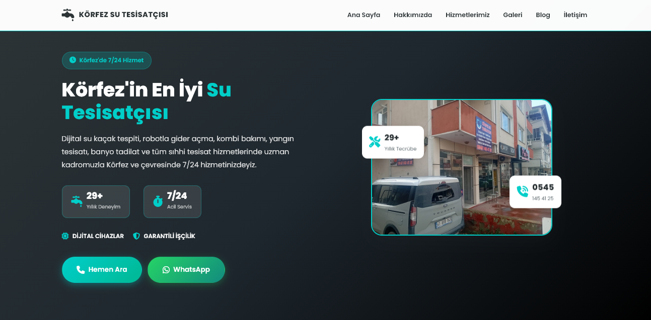 Körfez Su Tesisatçısı Web Sitesi