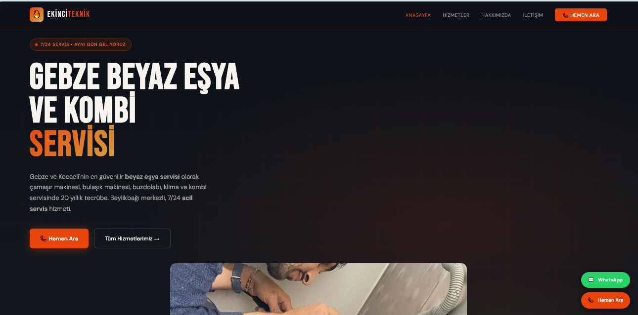 Ekinci Teknik Web Sitesi
